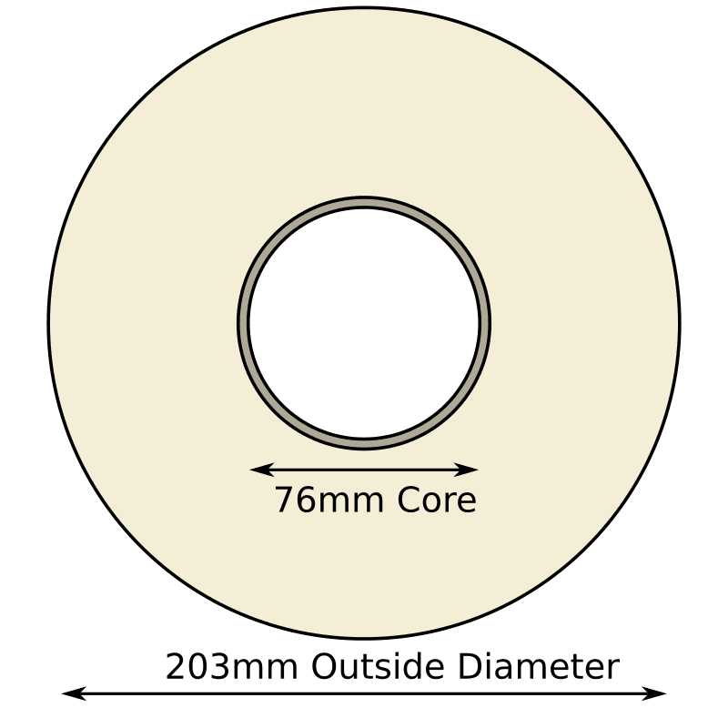 Label - DT plain 50mmx25mm -5000 - 76mm core