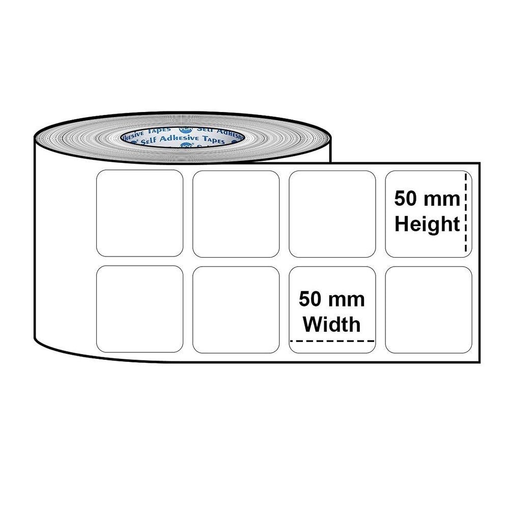 Label - TT plain 50mmx50mm (Square) -1000 - 25mm
