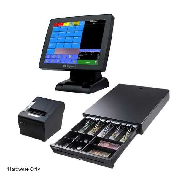 Buy Easypos POS Machine Bundle PROMO with a 1-year warranty (Capacitive Touch POS + Printer + Cash Drawer + Magnetic Card Reader + Customer Display) in UAE at POSMEA