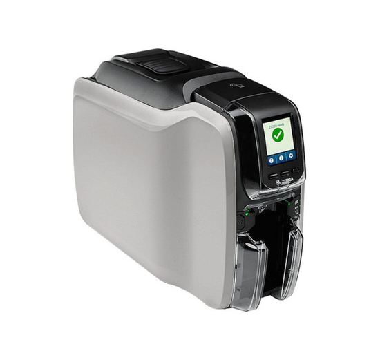 Zebra card printer on a white background - Buy Zebra ZC300 ZC32 Dual Sided ID Card Printer Bundle in UAE | Zebra Card Printer Dubai – POSMEA