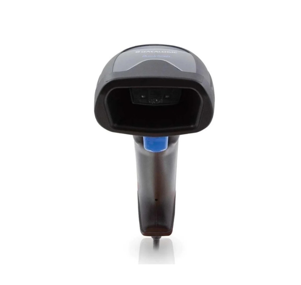 Barcode scanner with a black and gray design on a white background - Datalogic GD4132 Barcode Scanner in Dubai, UAE 