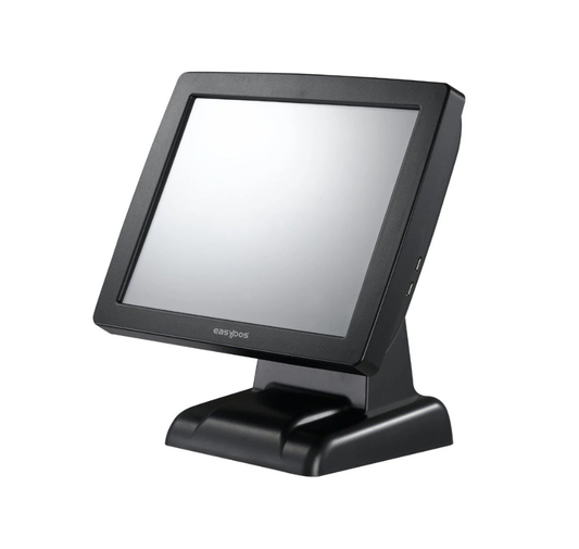 Black touchscreen monitor on a white background - EasyPOS EPPS-304 Intel Core i5 POS Machine | 15-Inch Touch POS UAE – POSMEA