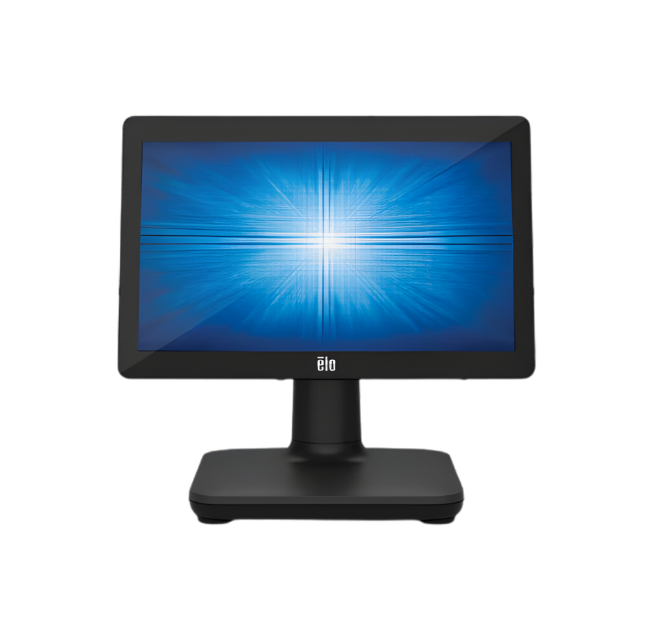 Black monitor with blue screen on a white background Intelligent ELO All-in-One POS Terminal UAE – POSMEA - Elo Self Checkout System | Advanced ELO POS Machine UAE | Self Service POS Dubai