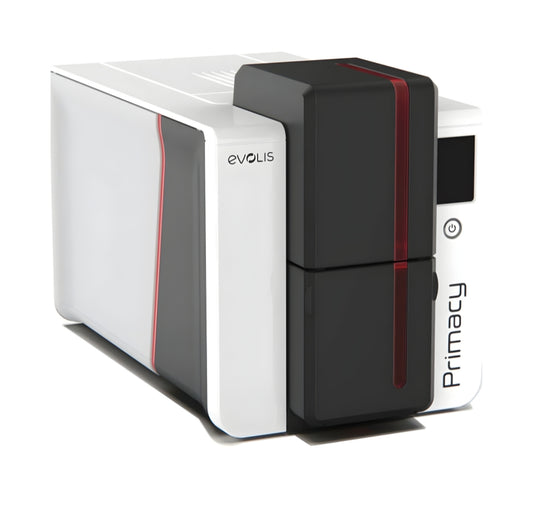 Evolis Primacy card printer on a white background Evolis Primacy 2 Dual Side ID Card Printer | Card Printing Machine UAE
