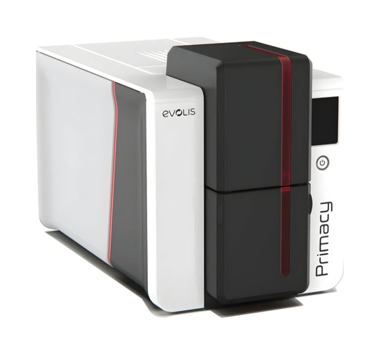 Evolis Primacy card printer on a white background Evolis Primacy 2 Dual Side ID Card Printer | Card Printing Machine UAE