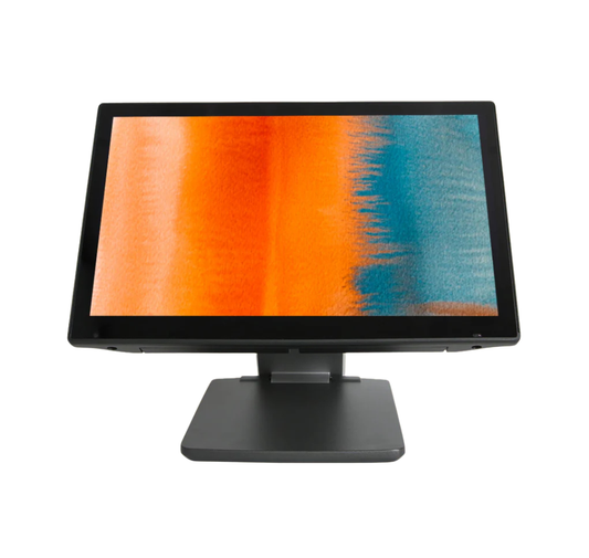 Touchscreen monitor with colorful display on a white background Retail POS System UAE | Core i5 Billing Machine – POSMEA