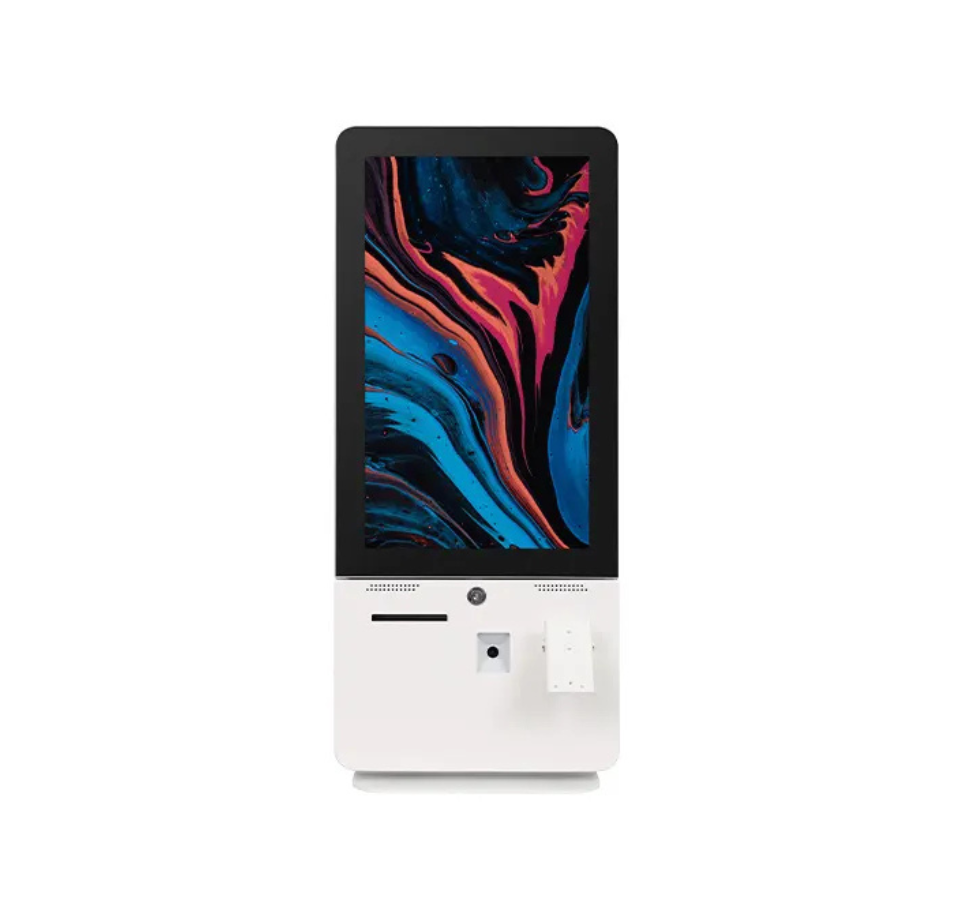 Digital kiosk with a colorful display on a white background i5 11th Gen + Bixolon Printer | 21.5" Touch – POSMEA Dubai 