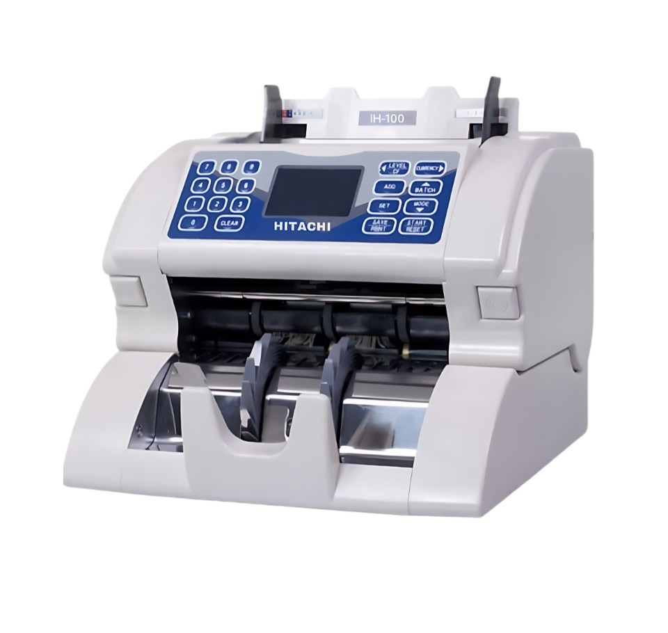 Hitachi money counting machine on a white background - Hitachi IH-100 Currency Counter Machine – High-Speed Money Counting Machine UAE