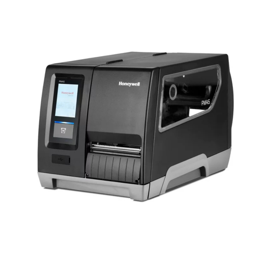 Honeywell label printer on a white background - Honeywell PM45A Industrial Barcode Printer | High-Performance Label Printer UAE