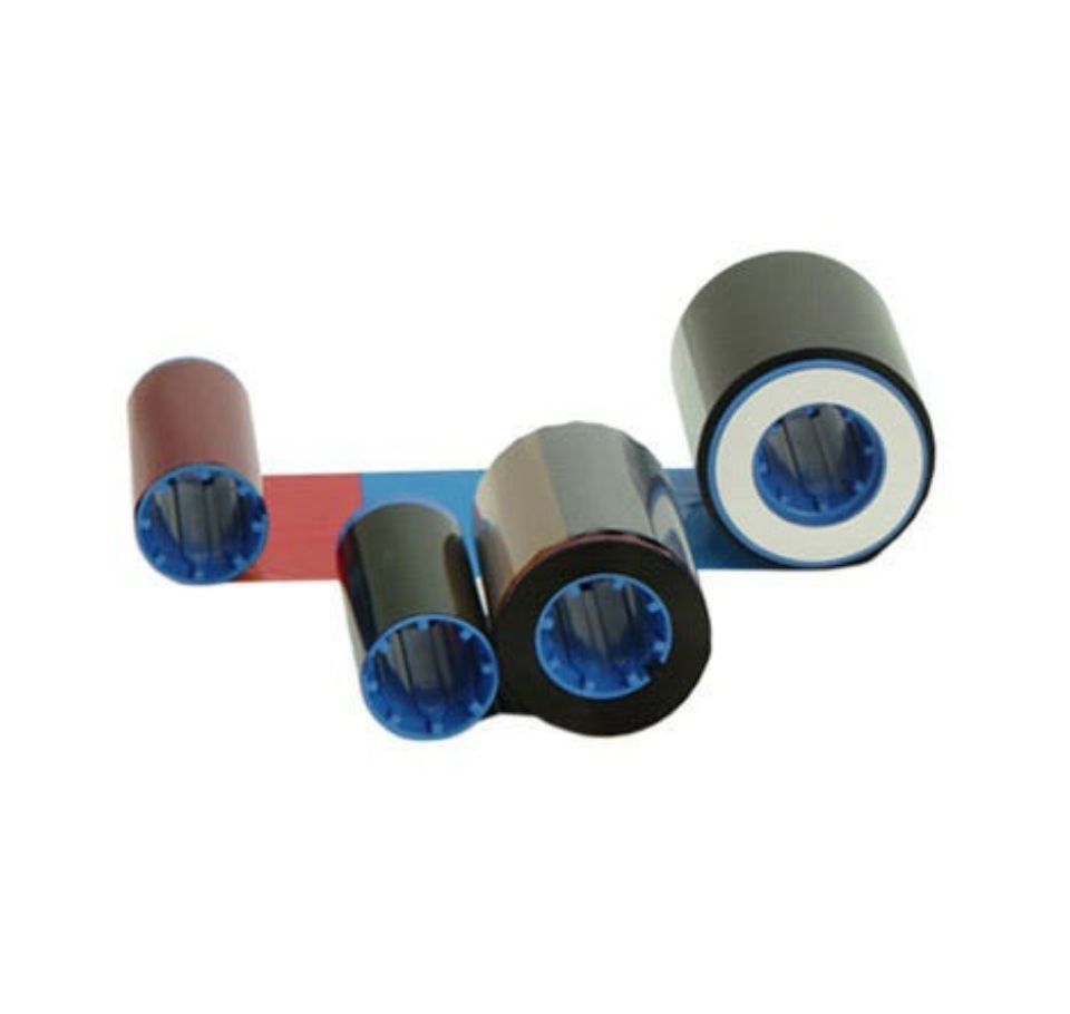 Set of color rollers on a white background - Javelin YMCKOi ID Card Ribbon – 200 Prints | Part# 800015-440J | Buy in UAE from POSMEA