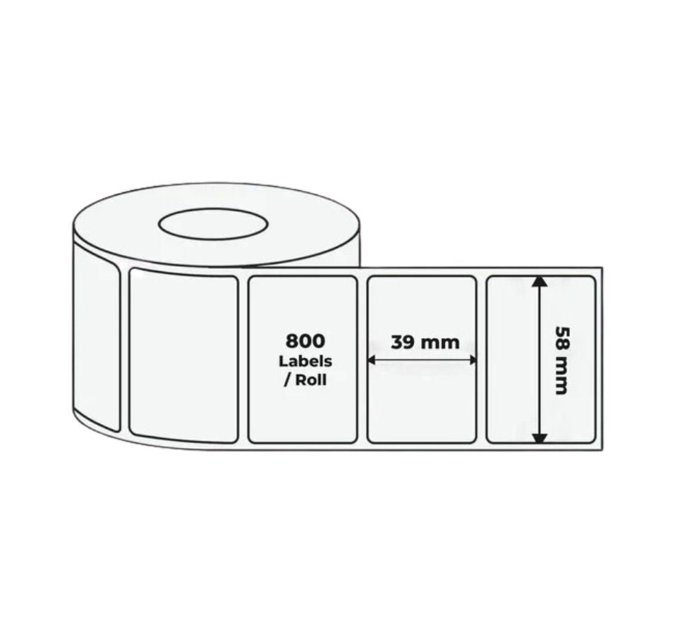 Label - DT plain 58mmx39.25mm - 800- 40mm out 