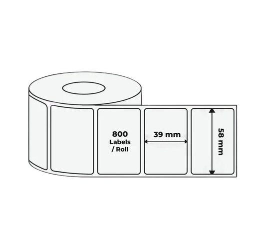 Label - DT plain 58mmx39.25mm - 800- 40mm out 