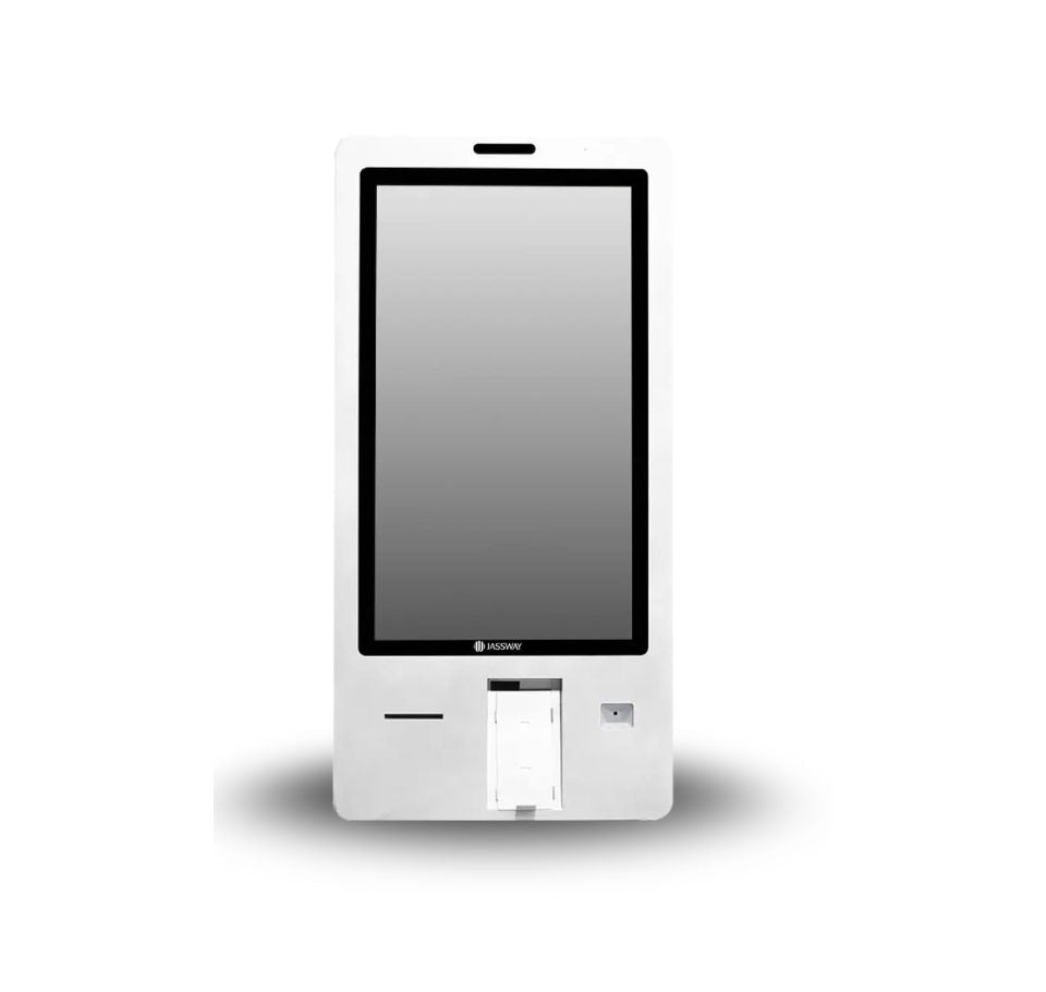 كشك بيغاسوس KIO320 بشاشة لمس سعوية 32 بوصة، معالج إنتل كور i5، ذاكرة وصول عشوائي 8 جيجابايت، قرص صلب SSD بسعة 256 جيجابايت، مزود بماسح ضوئي ثنائي الأبعاد، طابعة حرارية، واي فاي، تقنية NFC، وشبكة محلية (LAN) في دبي، الإمارات العربية المتحدة 
