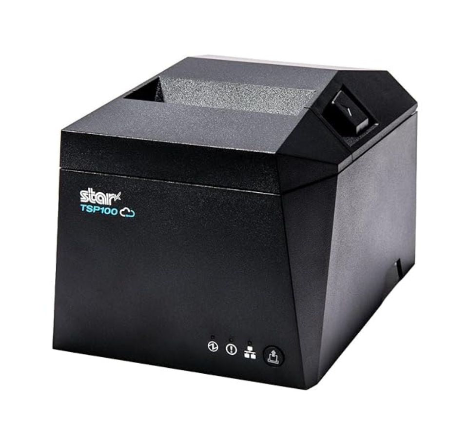 طابعة إيصالات حرارية بمنفذ USB من نوع Star TSP-143 مع واجهة إيثرنت - رمادي