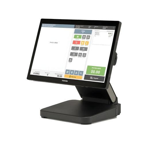 Touchscreen POS system on a white background  Professional Retail POS System – POSMEA