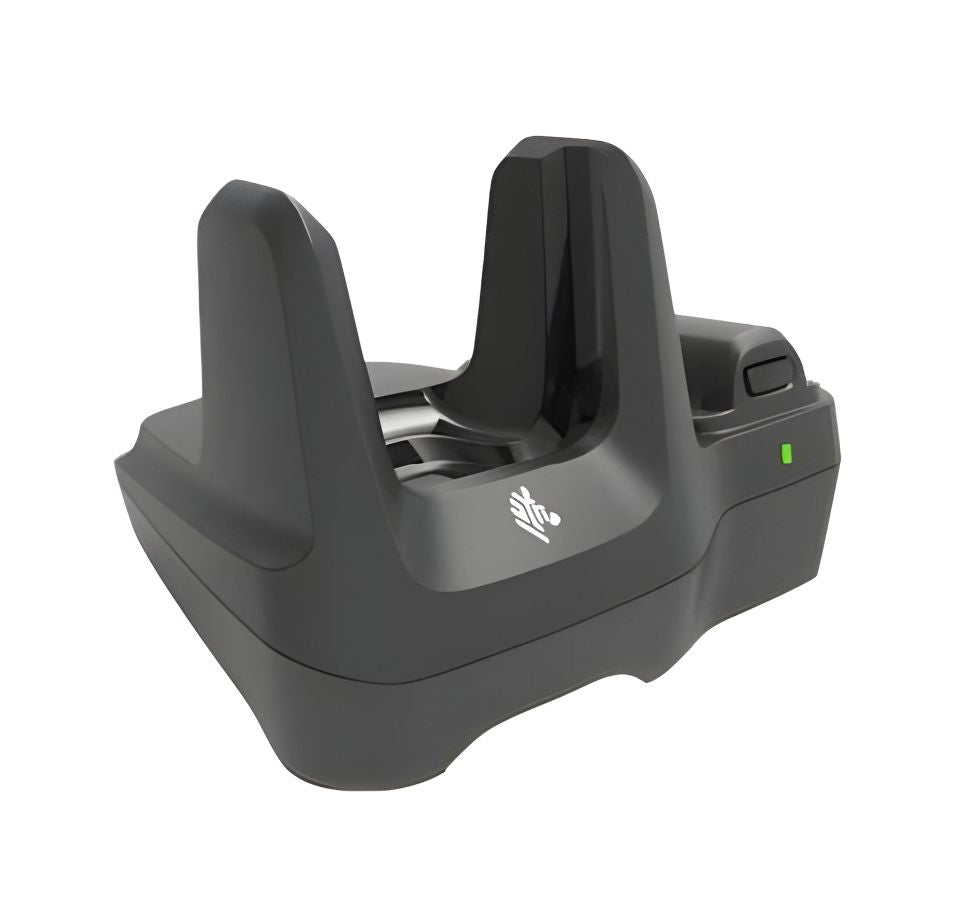 Black gaming controller charging station on a white background -Zebra MC2200 / MC2700 USB Charging & Communication Cradle – Part# CRD-MC2X-2SUCHG-01 | Buy in UAE