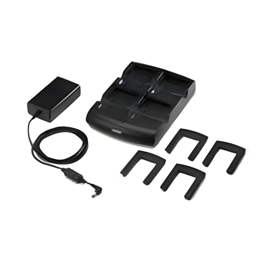 Black mouse trap with bait holder and cables on a white background - Zebra MC9000 4-Slot Battery Charging Station – Part# KIT-SAC9000-4001ES | Buy in UAE