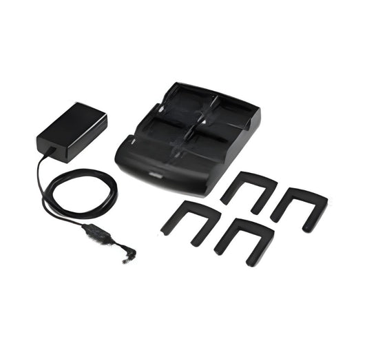 Black mouse trap with bait holder and cables on a white background - Zebra MC9000 4-Slot Battery Charging Station – Part# KIT-SAC9000-4001ES | Buy in UAE