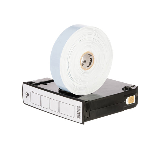 Roll of tape on a dispenser with a white background - Zebra Z-Band Fun Wristband 1” x 10” Blue – Direct Thermal HC100 Cartridge Wristbands UAE