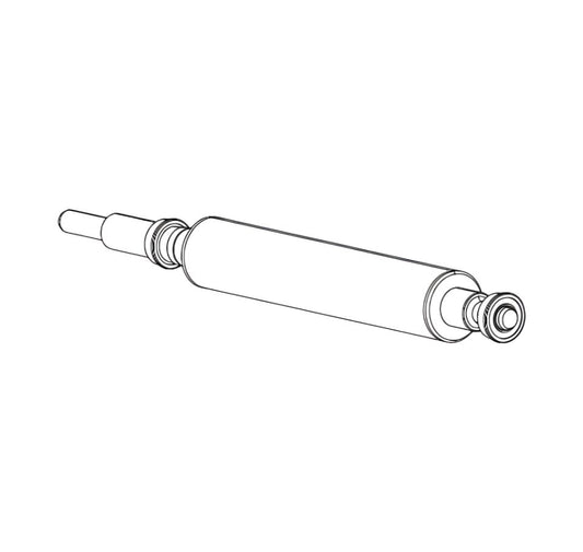 Line drawing of a cylindrical mechanical component with two threaded ends on a white  background - Zebra ZT610 Platen Roller Kit | ZT610 / ZT610R OEM Replacement | POSMEA UAE