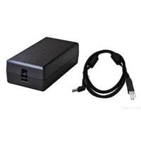 Black power adapter with USB cable on a white background -Zebra 12V 50W Power Supply Kit with DC Cable | KIT-PWR-12V50W AC/DC Adapter UAE