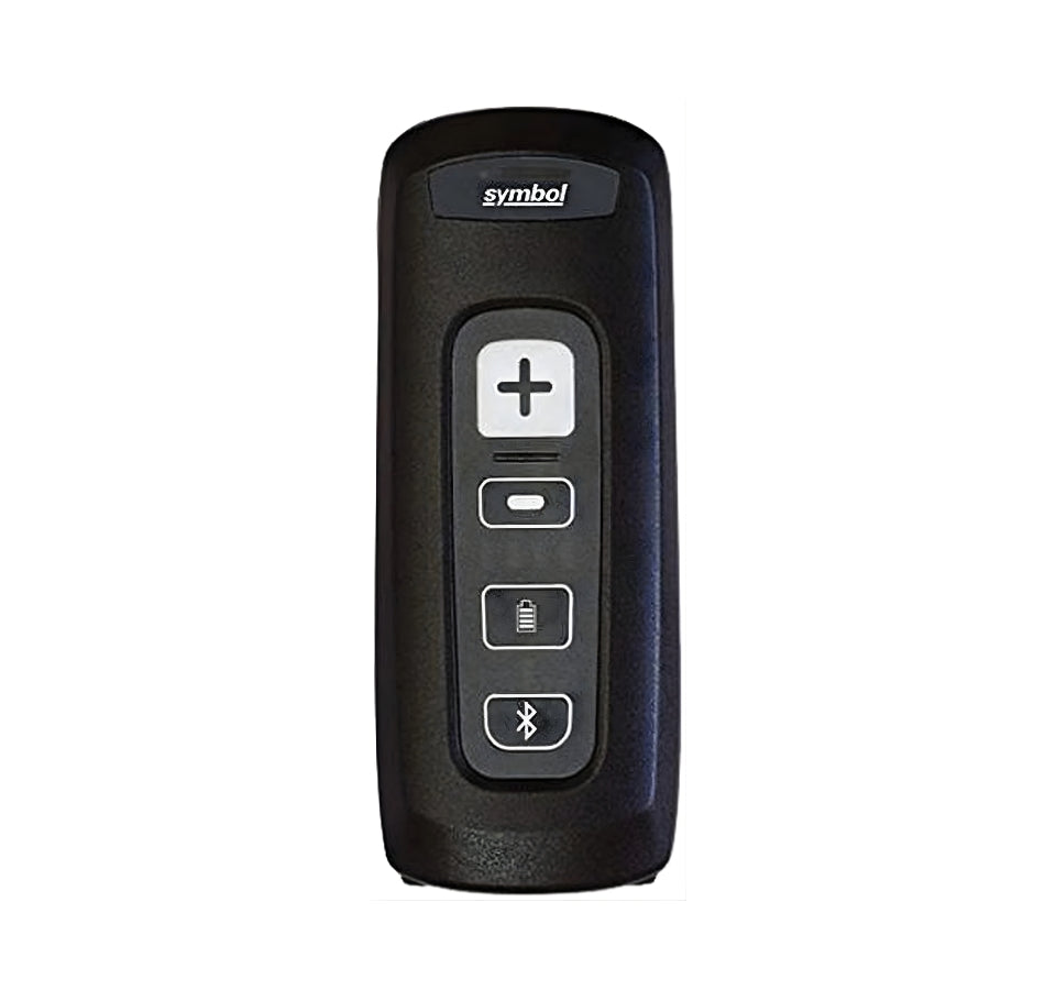 Black remote control with buttons on a white background Zebra CS4070 Bluetooth Barcode Scanner in UAE | POSMEA