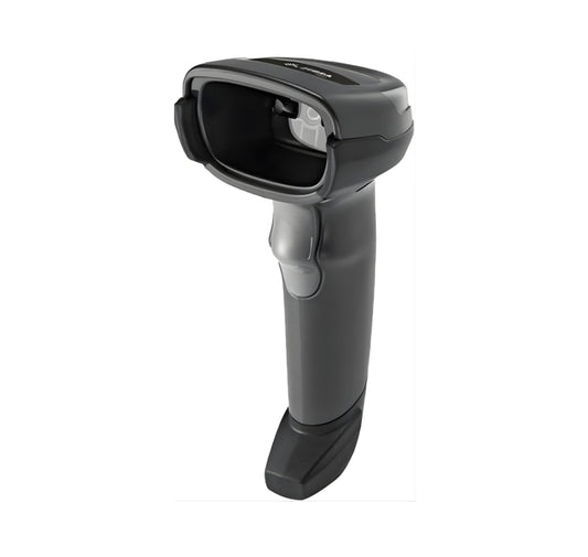 Gray barcode scanner on a white background - Zebra DS2278 Cordless Barcode Scanner | Wireless 1D/2D Scanner with Cradle UAE