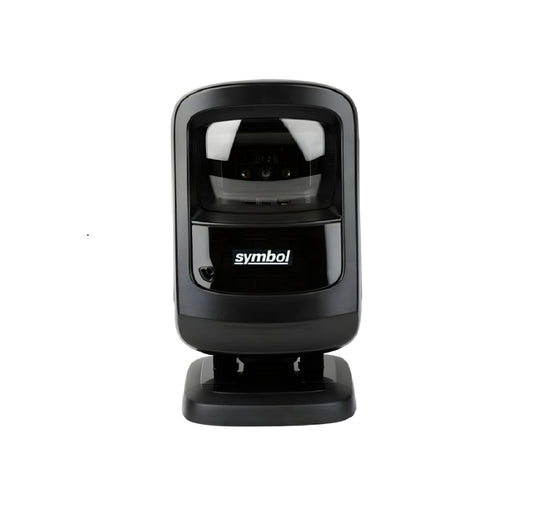 Black barcode scanner with 'symbol' logo on a white background Zebra DS9208 2D Presentation Barcode Scanner Compact POS Scanner UAE