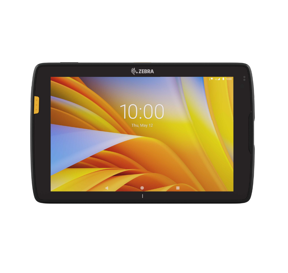 Zebra tablet with colorful display on a white background - Zebra ET45 Rugged Enterprise Tablet – 2D Barcode Scanner, Android, Wi-Fi, NFC, Durable Mobile Computing Device
