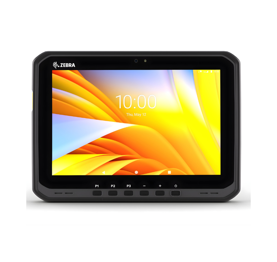Zebra tablet with colorful display on a white background - Zebra ET65 Rugged Enterprise Tablet | Android Barcode Scanner Tablet UAE – POSMEA