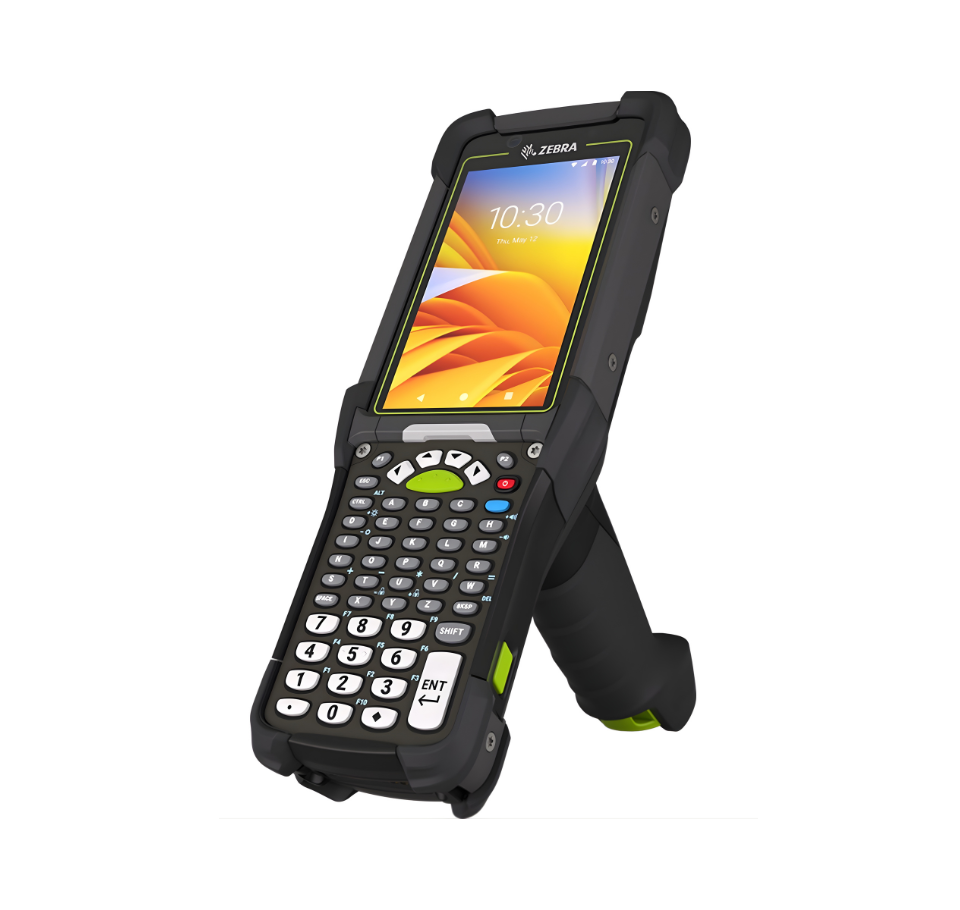 Rugged handheld device with a screen and keypad on a white  - Zebra MC9400 Rugged Android Mobile Computer | 2D Scanner Enterprise Data Collector UAE – POSMEAbackground