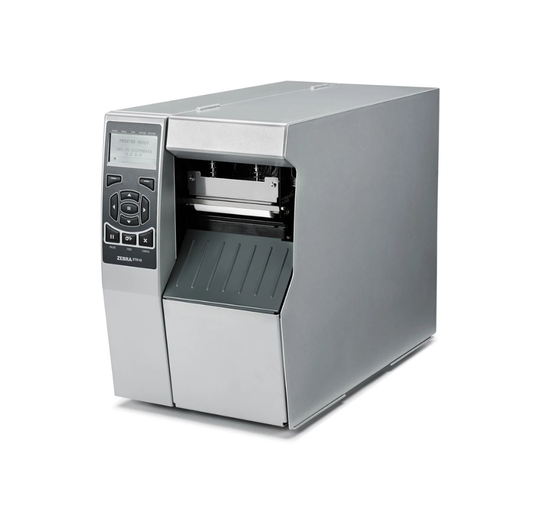 Zebra ZT410 label printer on a white background - Zebra ZT510 Industrial Label Printer – 4-Inch High-Speed Barcode Printer UAE
