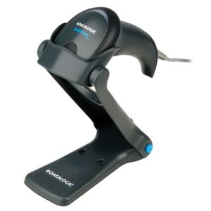 Datalogic QW2100 QuickScan I Lite Hand Held Scanner placed in stand