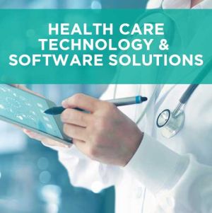 technology for the healthcare sector. writing on at tab