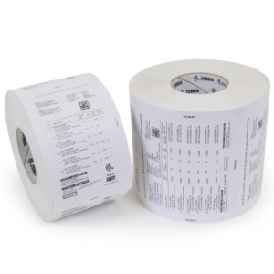 Pair Of White Color Zebra Barcode Labels