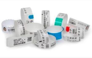 Group Of White Color Zebra Wristbands Of Different Sizes