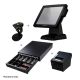 pos machine with barcode scanner, cash drawer and receipt printer 