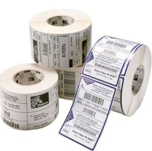 Zebra Z-Select 800274-205 2000T 102 x 51mm Thermal Transfer Paper Label, Coated, Permanent Adhesive, 25mm Core, Perforation
