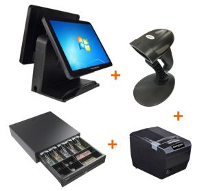 Easypos EPPS308 Bundle (POS Machine + Receipt printer + Hand Scanner + Cash drawer)