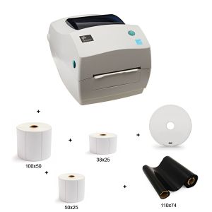 Zebra Barcode Printer, Printer rolls and software