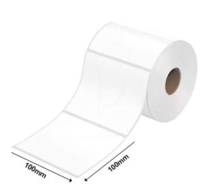 Barcode Label Polypropylene Glossy White 100mm x 100mm (2500 Stcikers, 3-Inch)