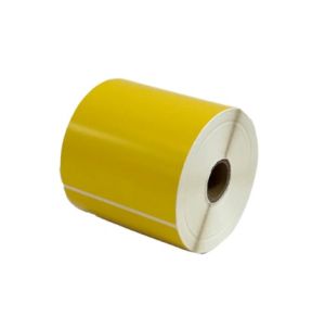 Yellow Color Barcode Labels 100mm x 150mm Thermal Transfer