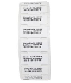 Group of White Colour Zebra RFID Polyester Bracode Labels 