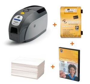 Zebra ZXP Series 3 Single Side ID Card Printer Bundle Offer (Card printer + Card Printer Ribbon + PVC Plain Card + ID Card Software)