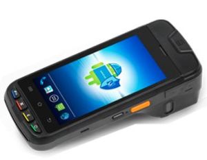 UROVO i9000s Mobile Computer device with android logo on the screen