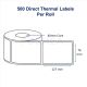 Barcode Label Direct Thermal 76mm x 127mm 500 Labels/Roll, 40mm Core