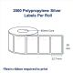 Barcode PET Silver Label 38mm x 12.7mm 2000 Stickers (40mm Core)