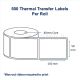 Buy Barcode Labels 50mm x 150mm Thermal Transfer 1- Inch Core, 500 Stickers | Posmea