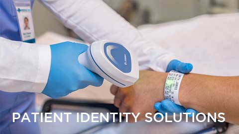 scanning a patient wristband tag